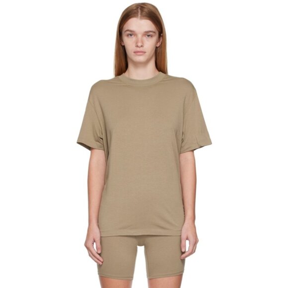 SKIMS Boyfriend T-Shirt NEW Short Sleeve Desert Medium Oversized - Picture 4 of 11